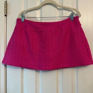Lands' End Vibrant Pink Mini Swim Skirt Size 14